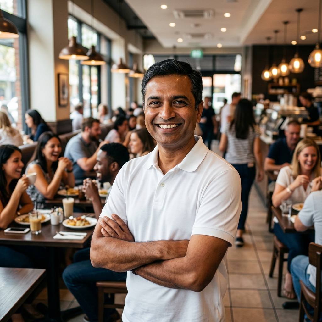 Happy successful business owner with Thryvoo