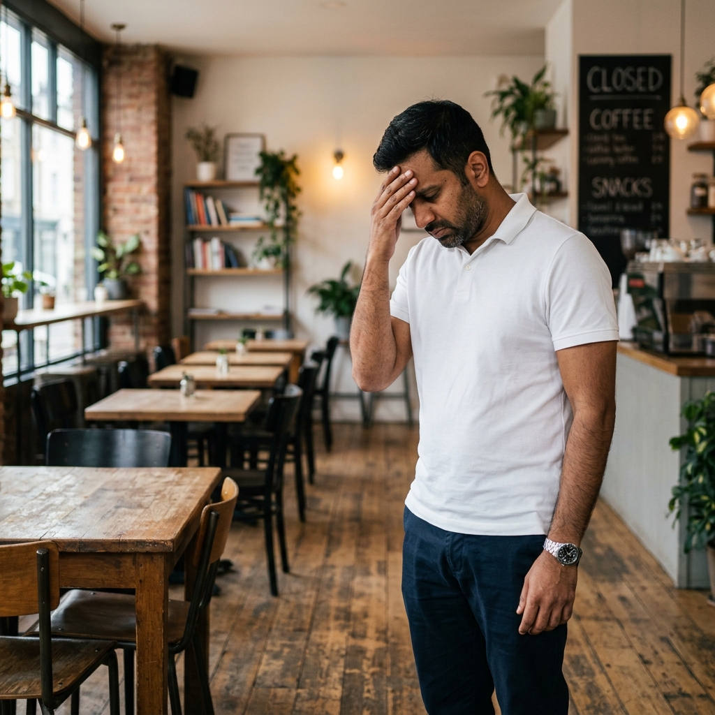 Stressed business owner without Thryvoo